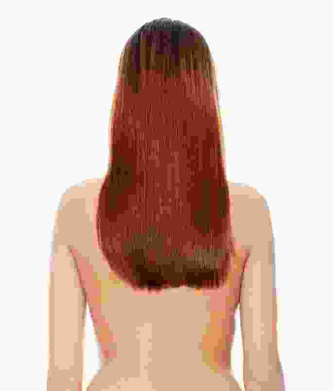 Synthetic brown hair extension